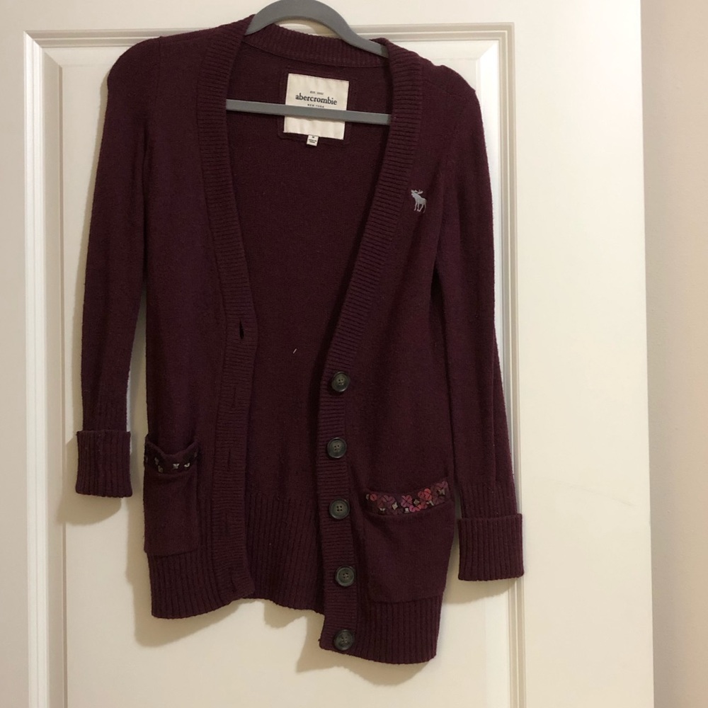 Burgundy Cardigan